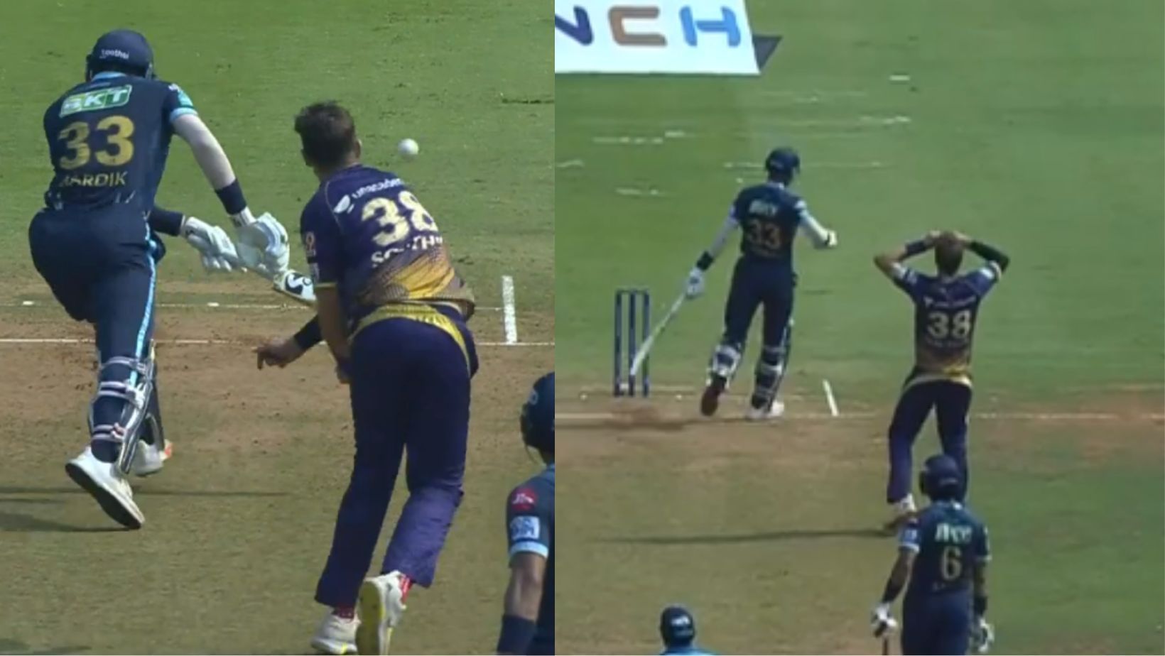 Snippets from Hardik Pandya&#039;s missed runout today.
