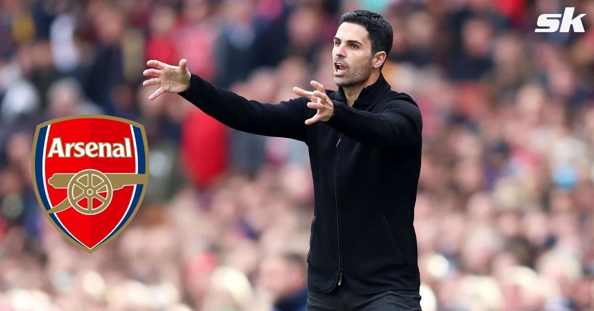 Arsenal manager Mikel Arteta reacts during his side&#039;s match against Brighton.
