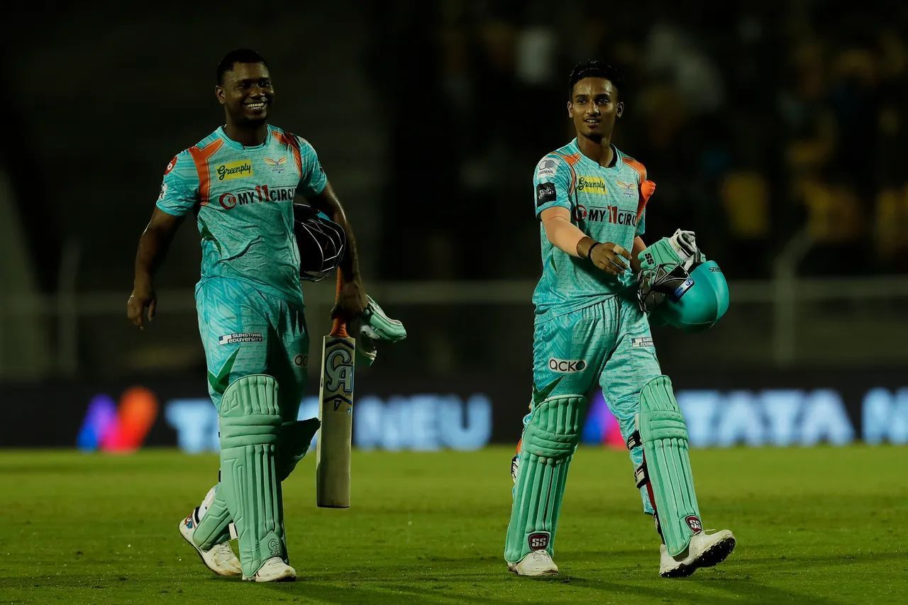Ayush Badoni and Evin Lewis helped the Lucknow Super Giants defeat the Chennai Super Kings (Image Courtesy: IPLT20.com)