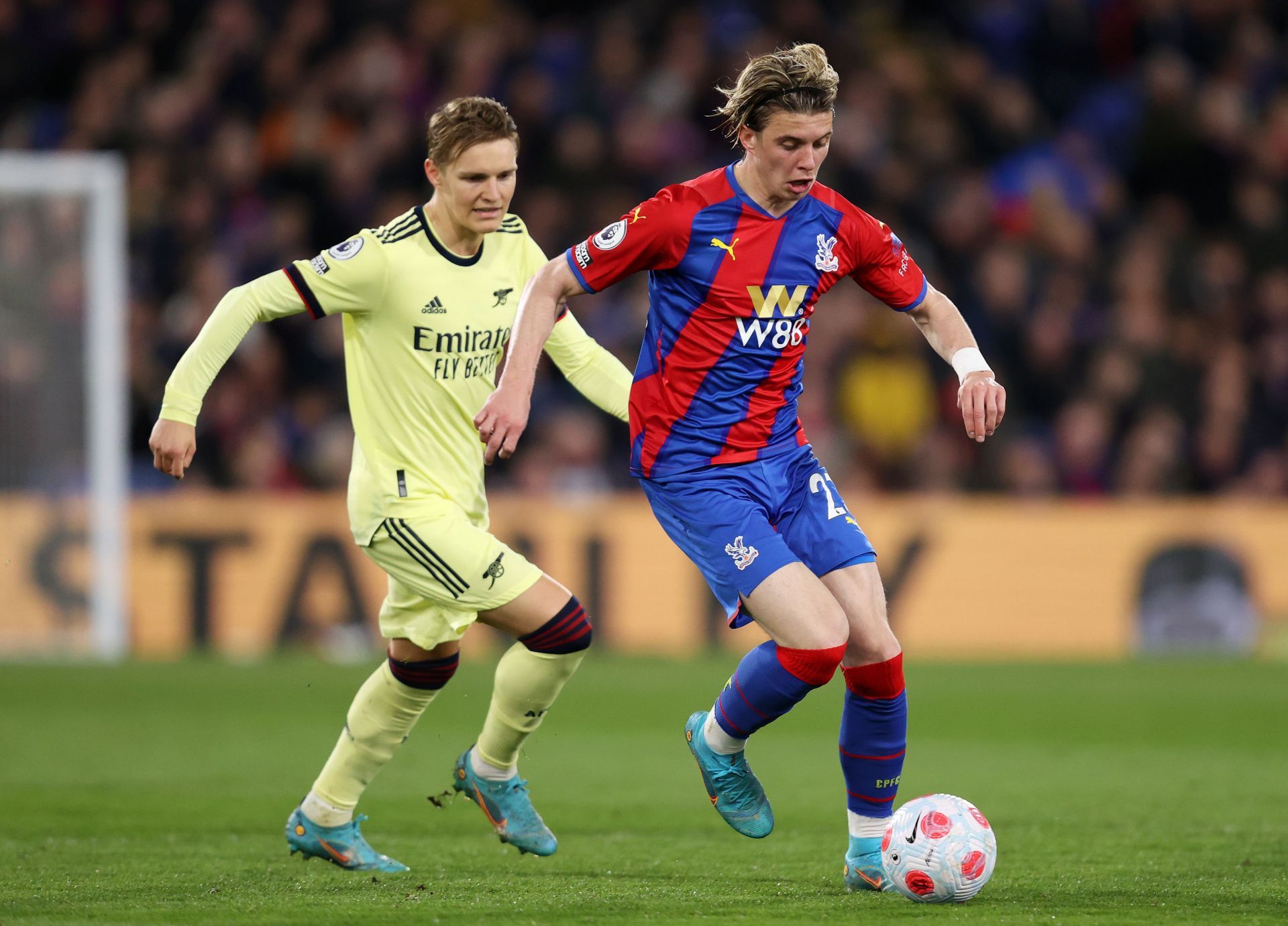 Conor Gallagher (right) has impressed on loan at Crystal Palace.