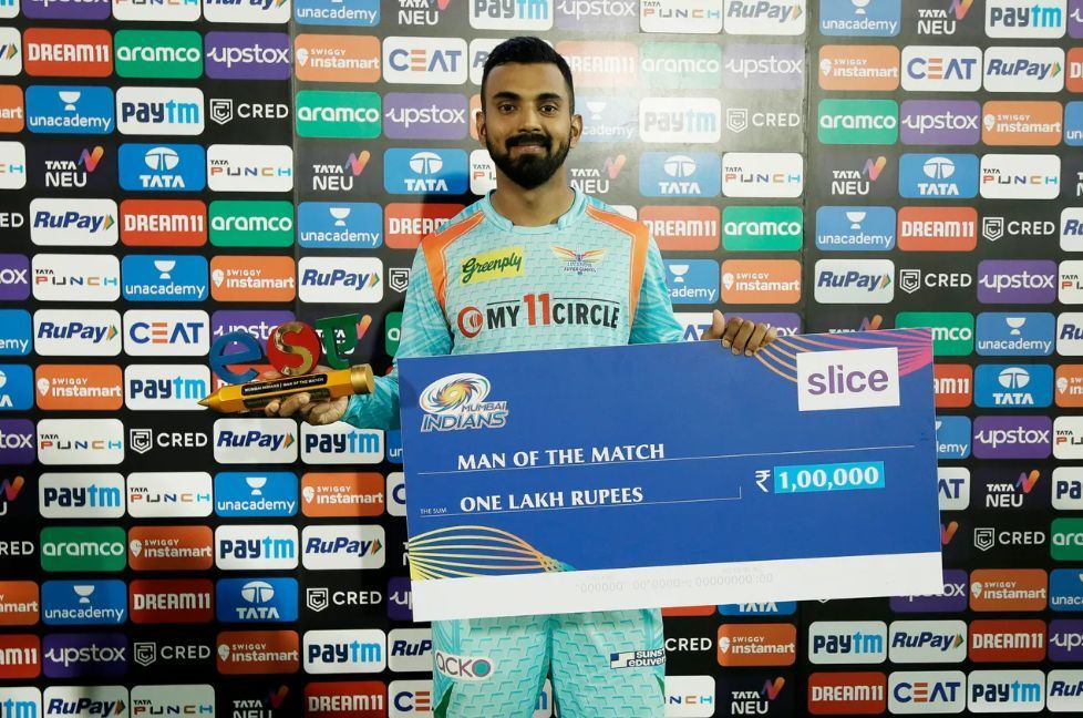KL Rahul was awarded the Player of the Match [P/C: iplt20.com]