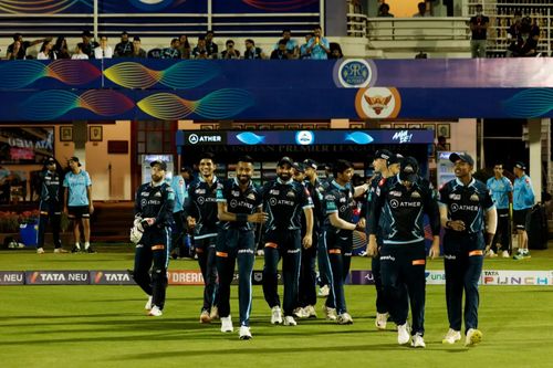 Gujarat Titans ahead of their match against Punjab Kings. Pic: IPLT20.COM