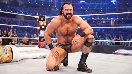 Drew McIntyre following his victory over Happy Corbin at WrestleMania 38