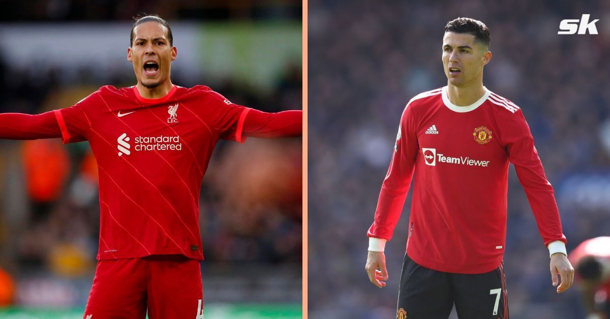 Liverpool&#039;s Virgil van Dijk and Manchester United&#039;s Cristiano Ronaldo