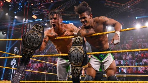 NXT Tag Team Titles have been relinquished