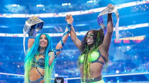 Naomi and Sasha won the Women's Tag Team Championship at WrestleMania