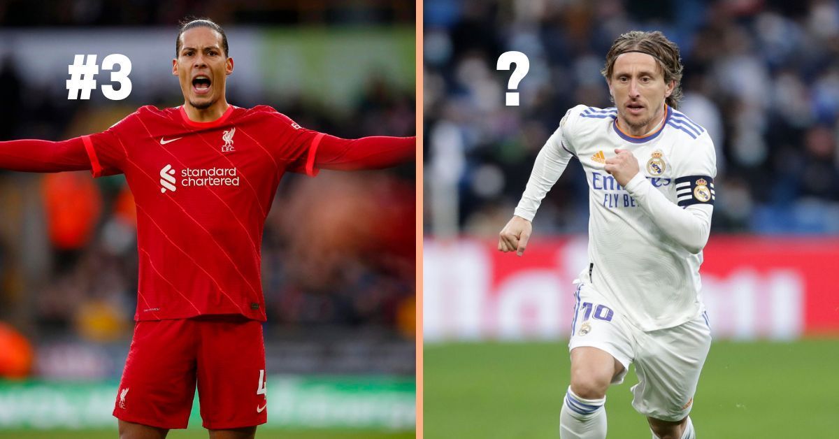 Liverpool&#039;s Virgil van Dijk (left) and Real Madrid&#039;s Luka Modric (right)