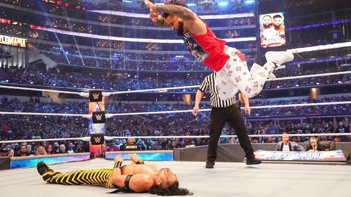 The Usos vs. Shinsuke Nakamura & Rick Boogs at WrestleMania 38