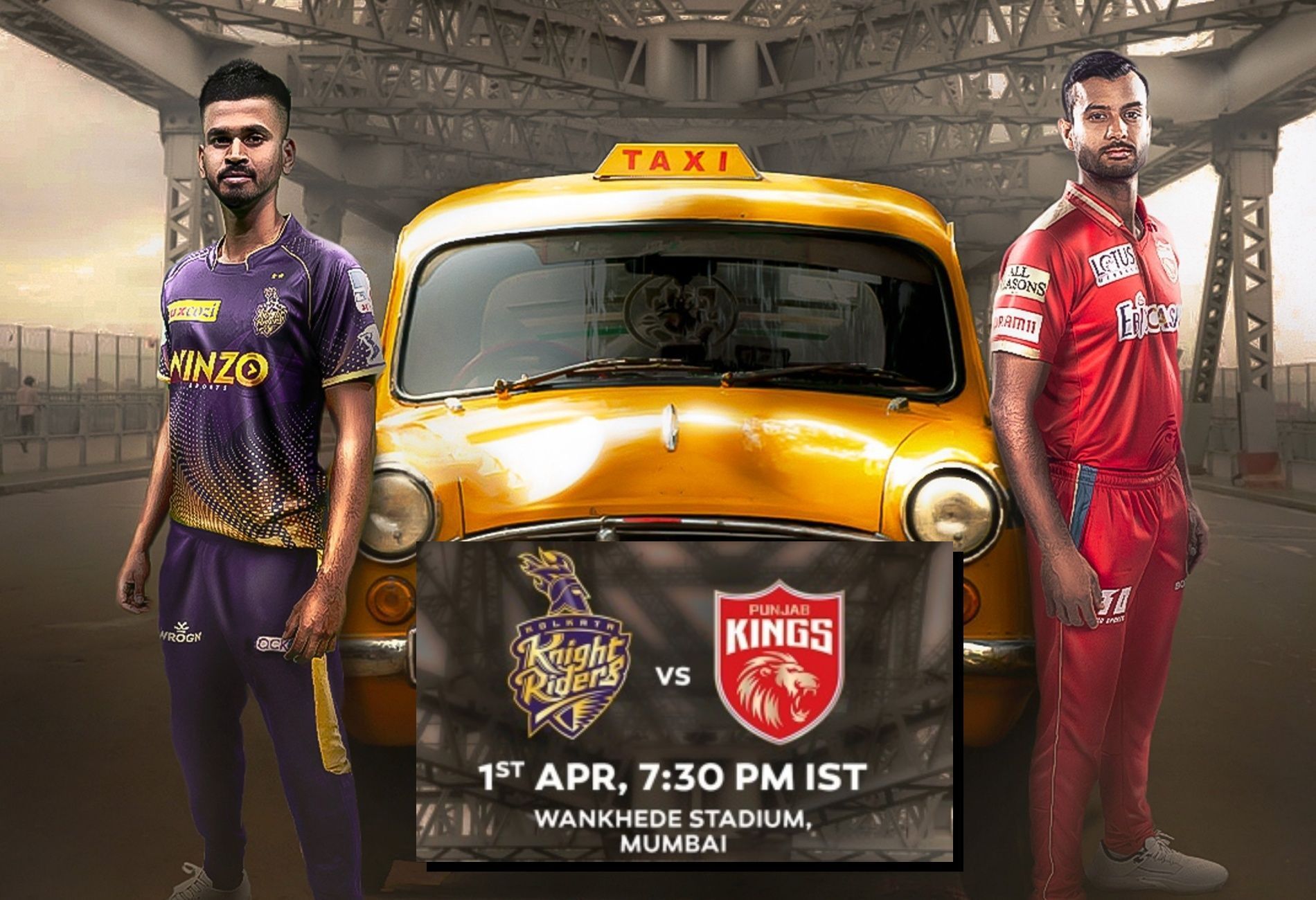 Kolkata Knight Riders (KKR) are taking on the Punjab Kings (PBKS). Pic: PBKS/ Twitter