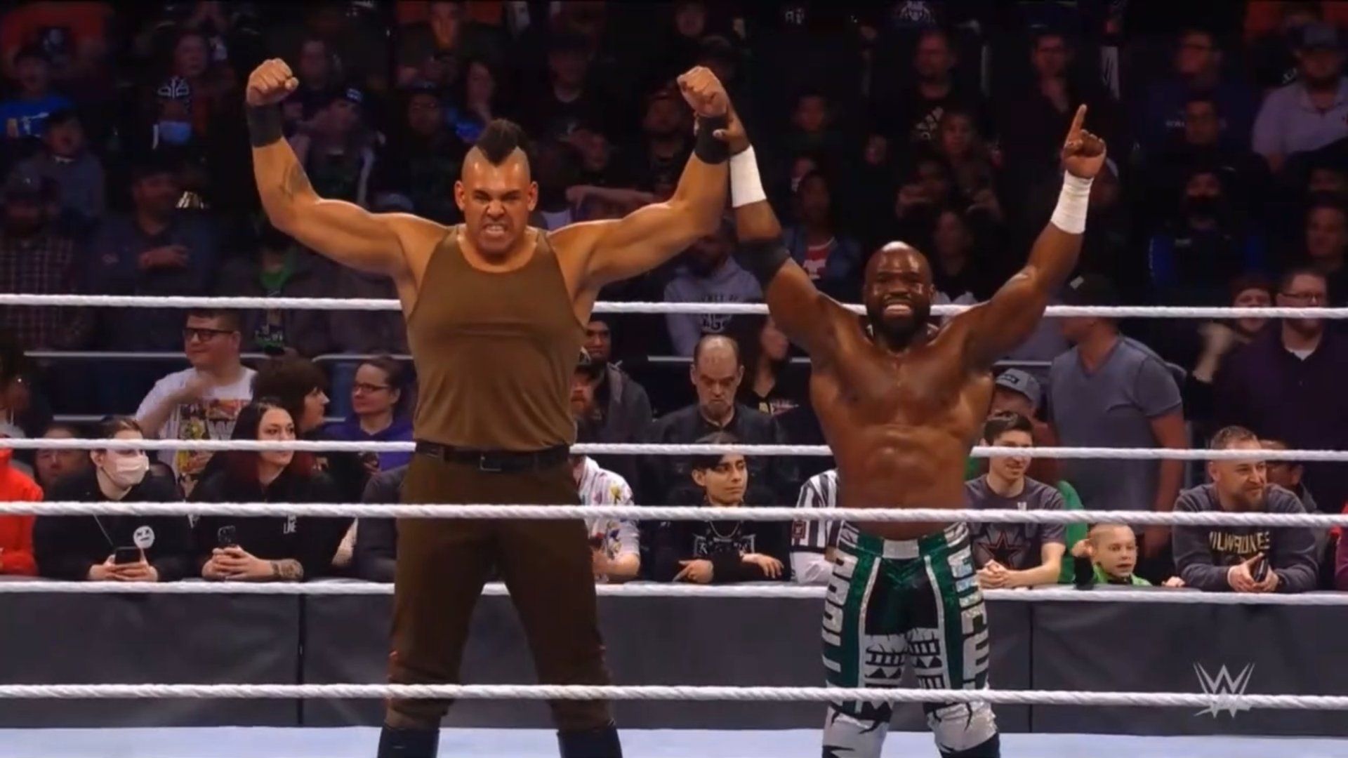 Commander Azeez celebrates with Apollo Crews