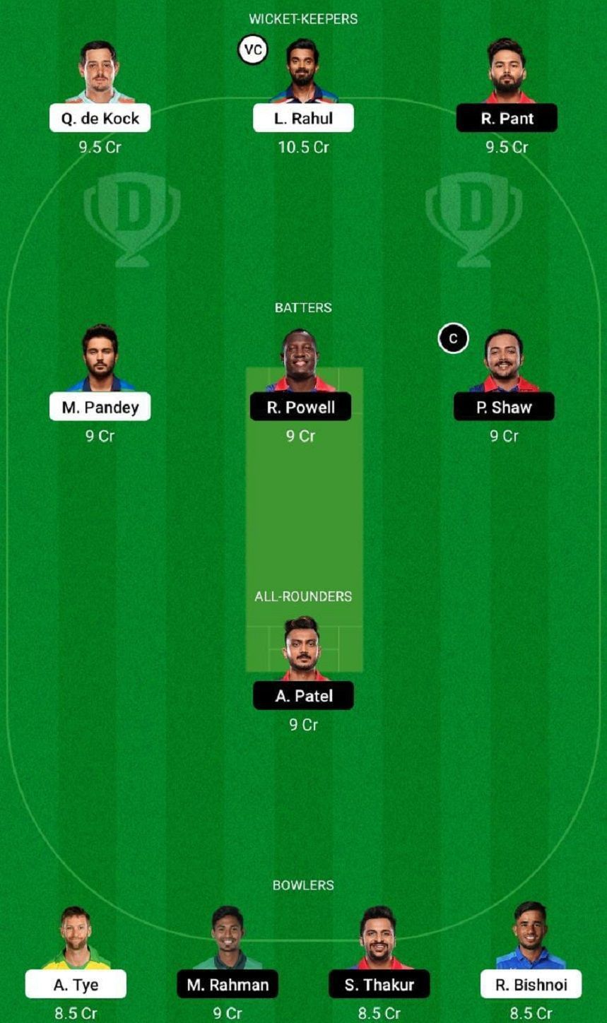 LSG vs DC Dream11 Fantasy Tip #2