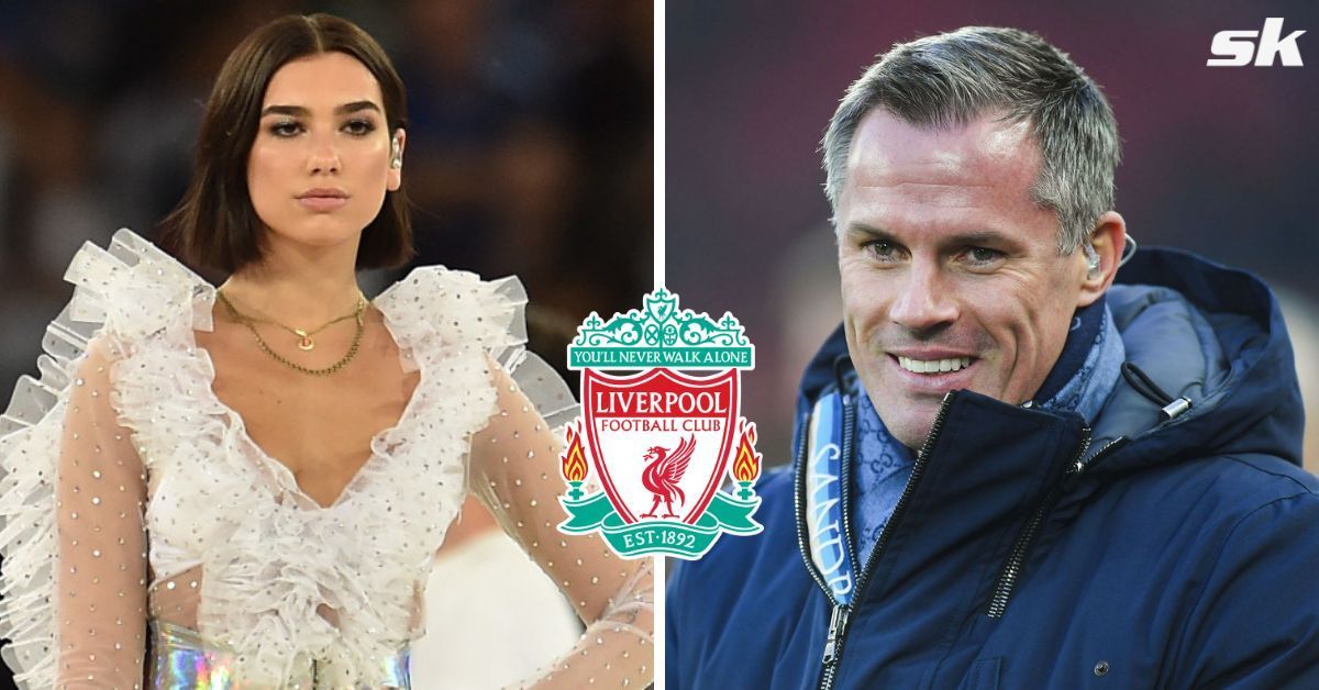 Jamie Carragher has posted a picture with Dua Lipa on his Instagram