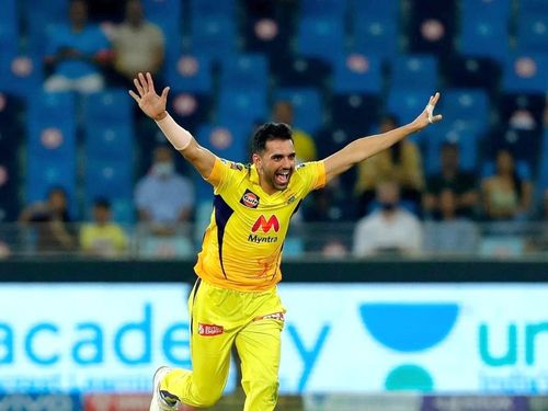 Deepak Chahar in CSK colors. (Image Credits: Twitter)