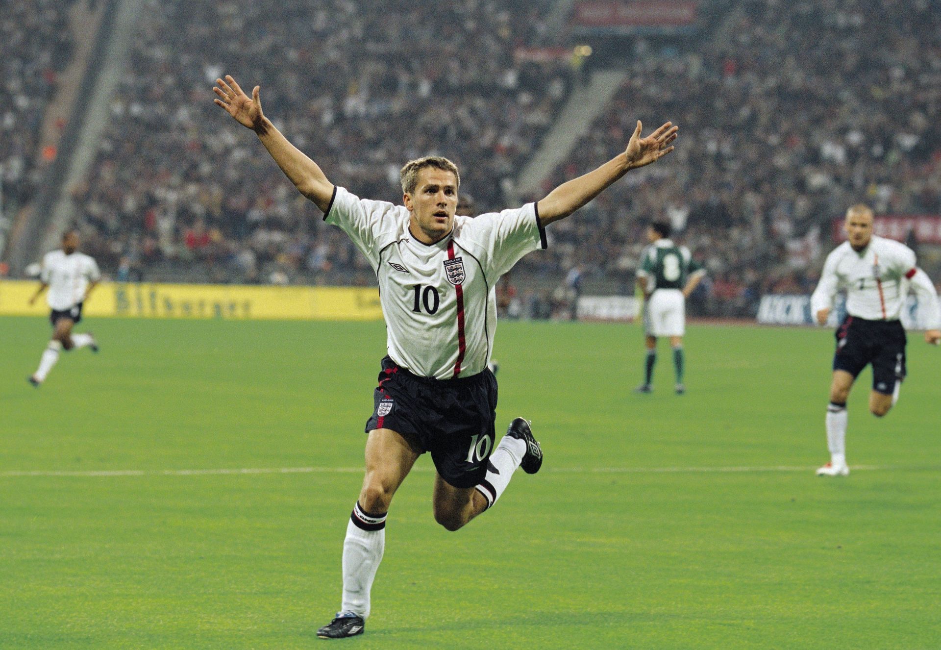 Michael Owen in action for England