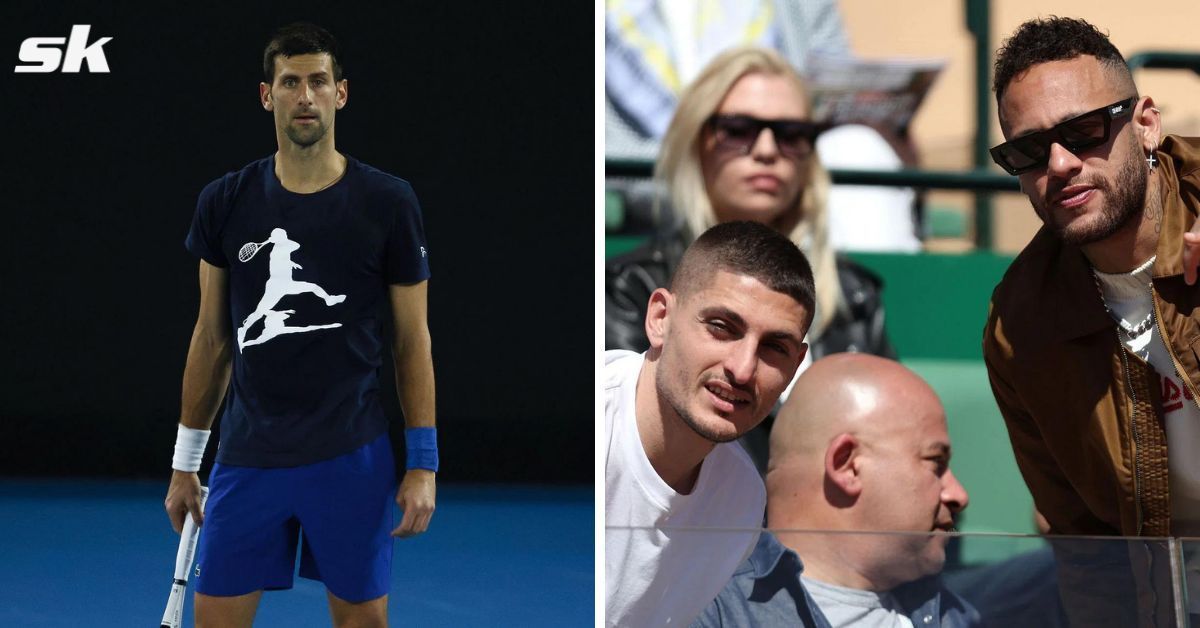 PSG stars show off their skills with Novak Djokovic