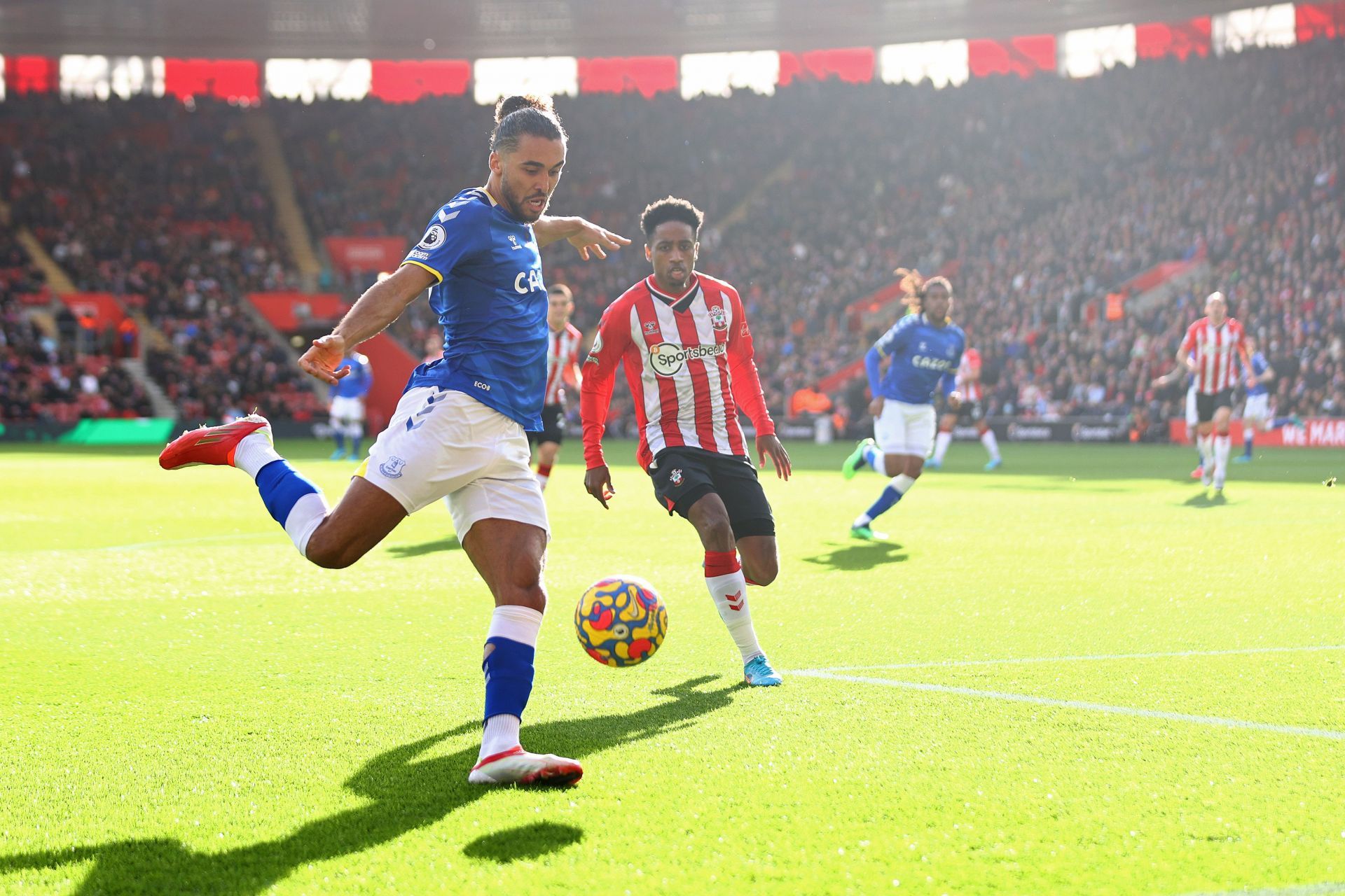 Dominic Calvert-Lewin (left) has blown hot and cold this season.