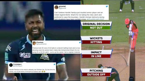 Hardik Pandya was seen fuming at teammates and also failed to review Williamson's LBW decision. (P.C.:iplt20.com)