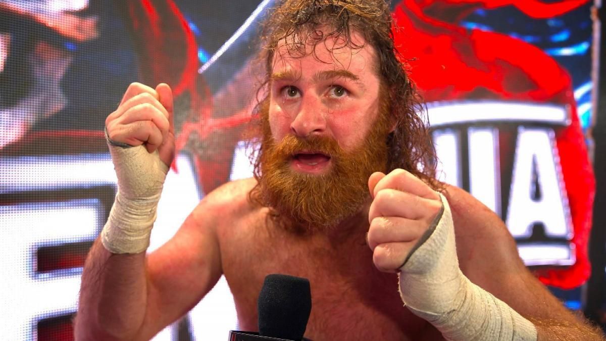 Sami Zayn at WrestleMania 37/Credit WWE