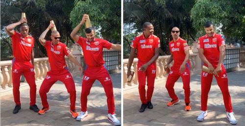 Punjab Kings cricketers dance to a viral song (Credit: Instagram/Shikhar Dhawan)