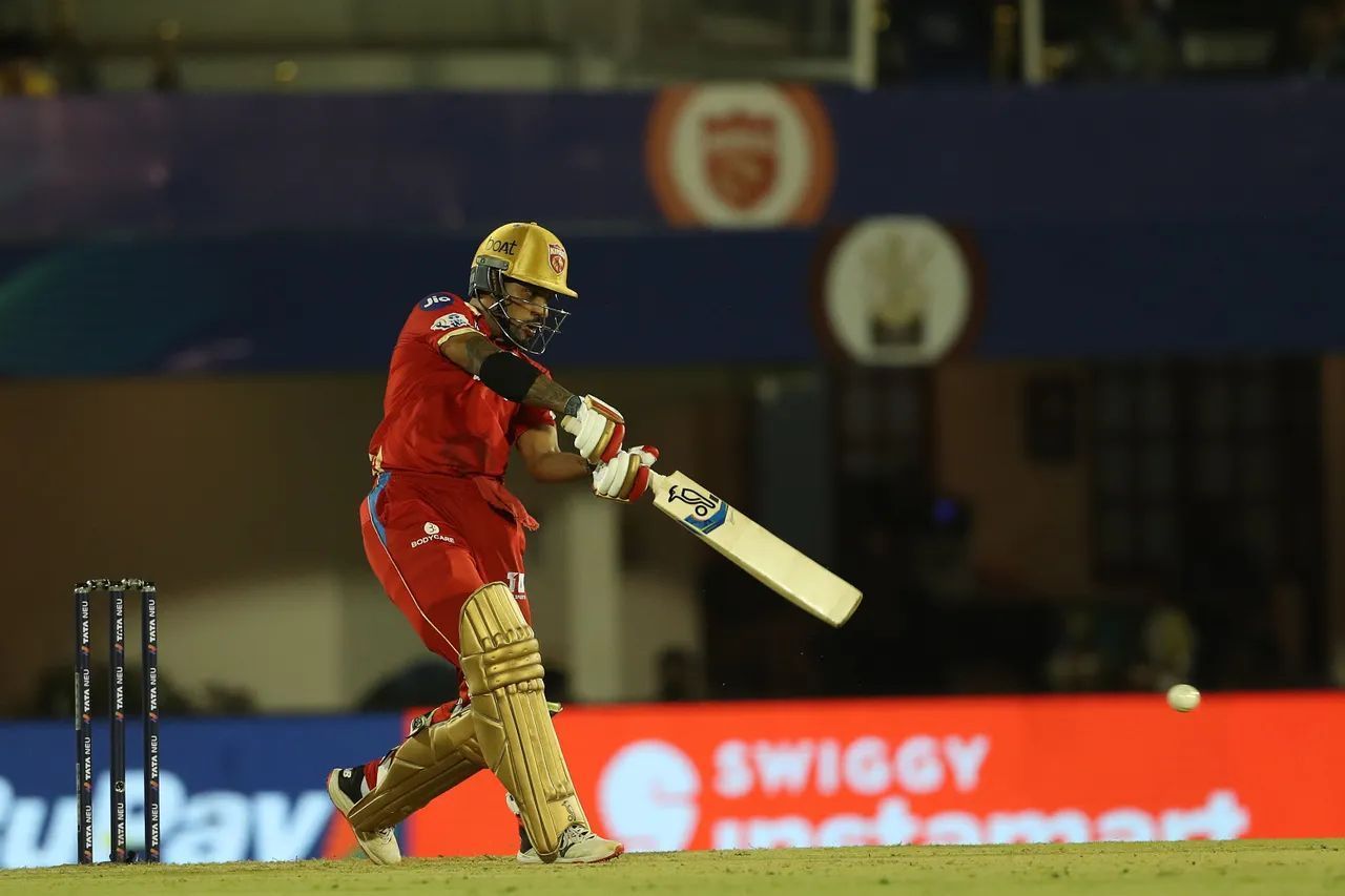 Shikhar Dhawan plays for Punjab Kings team in IPL 2022 (Image Courtesy: IPLT20.com)