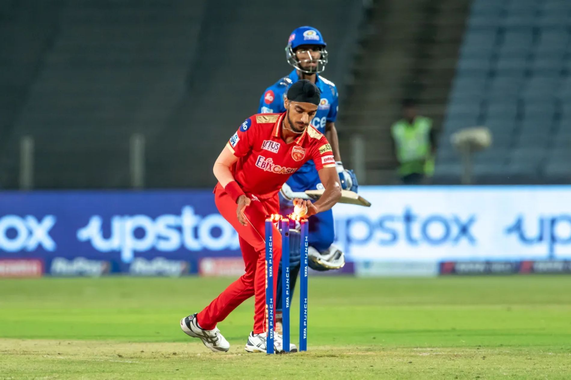 PBKS pacer Arshdeep Singh during the IPL 2022 match against Mumbai. Pic: IPLT20.COM