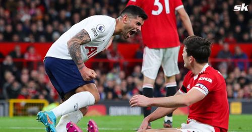 The incident took place during Tottenham's 3-2 loss to Manchester United