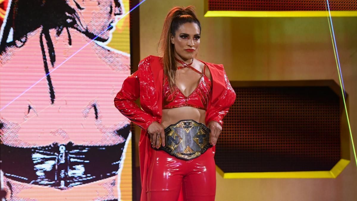 Raquel Rodriguez when she reigned as NXT Women's Champion