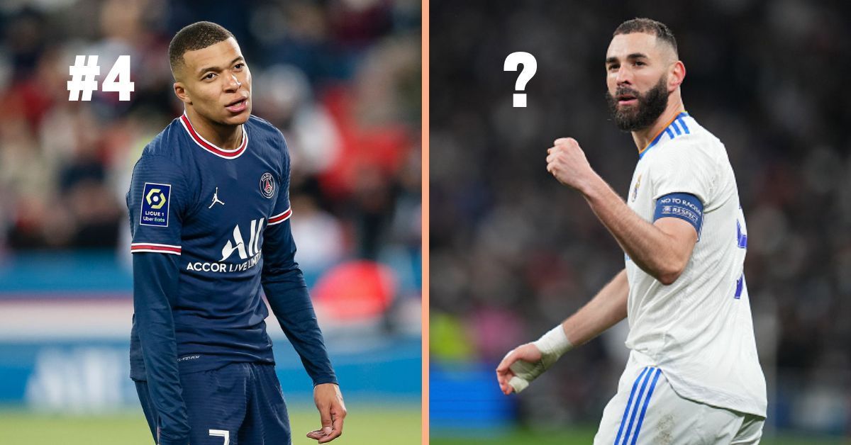 Kylian Mbappe (left) and Karim Benzema (right)