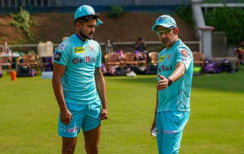 Manish Pandey (L) with Gautam Gambhir (Image: Instagram)