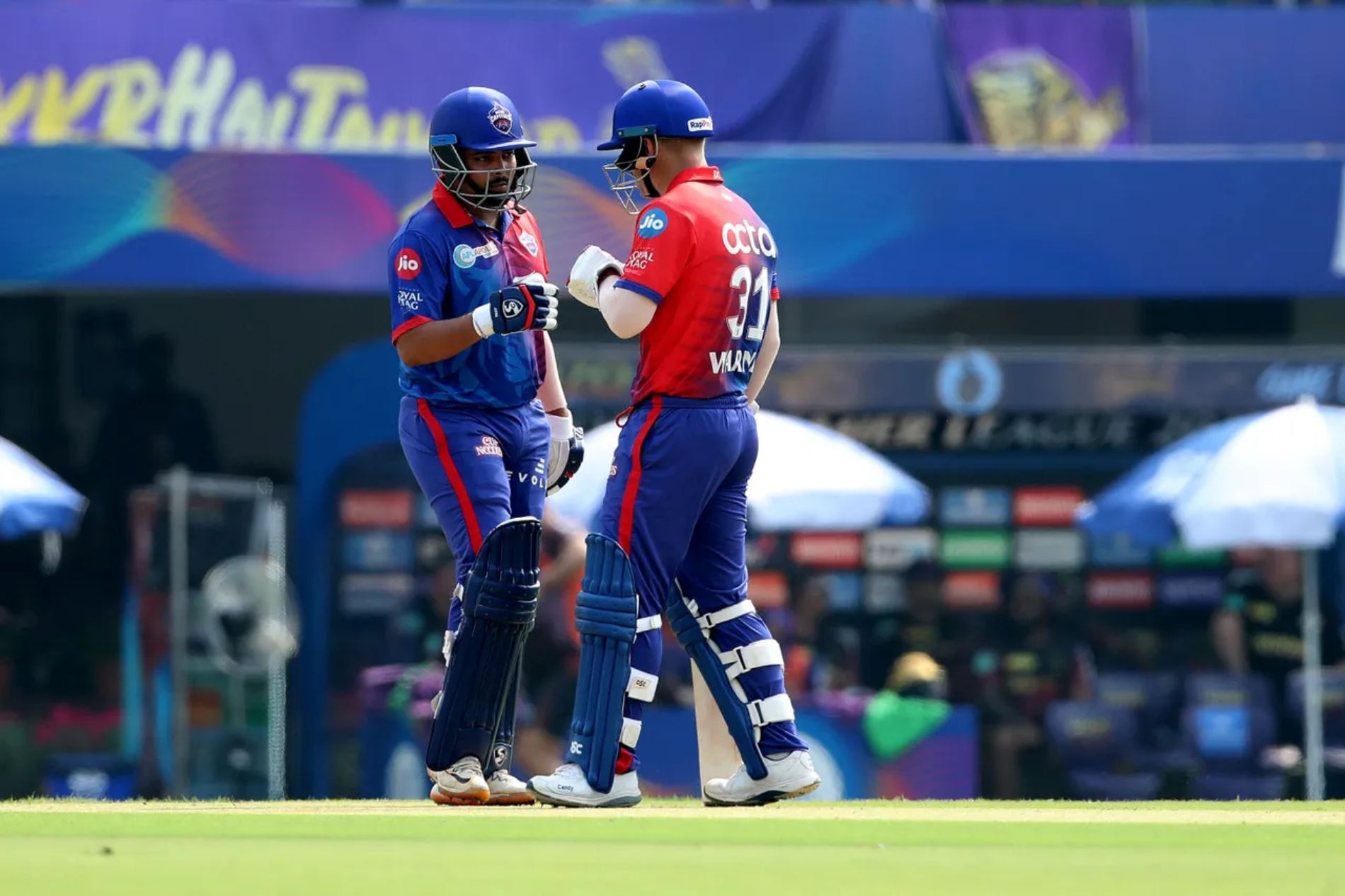 Prithvi Shaw (left) and David Warner both slammed fifties. Pic: IPLT20.COM