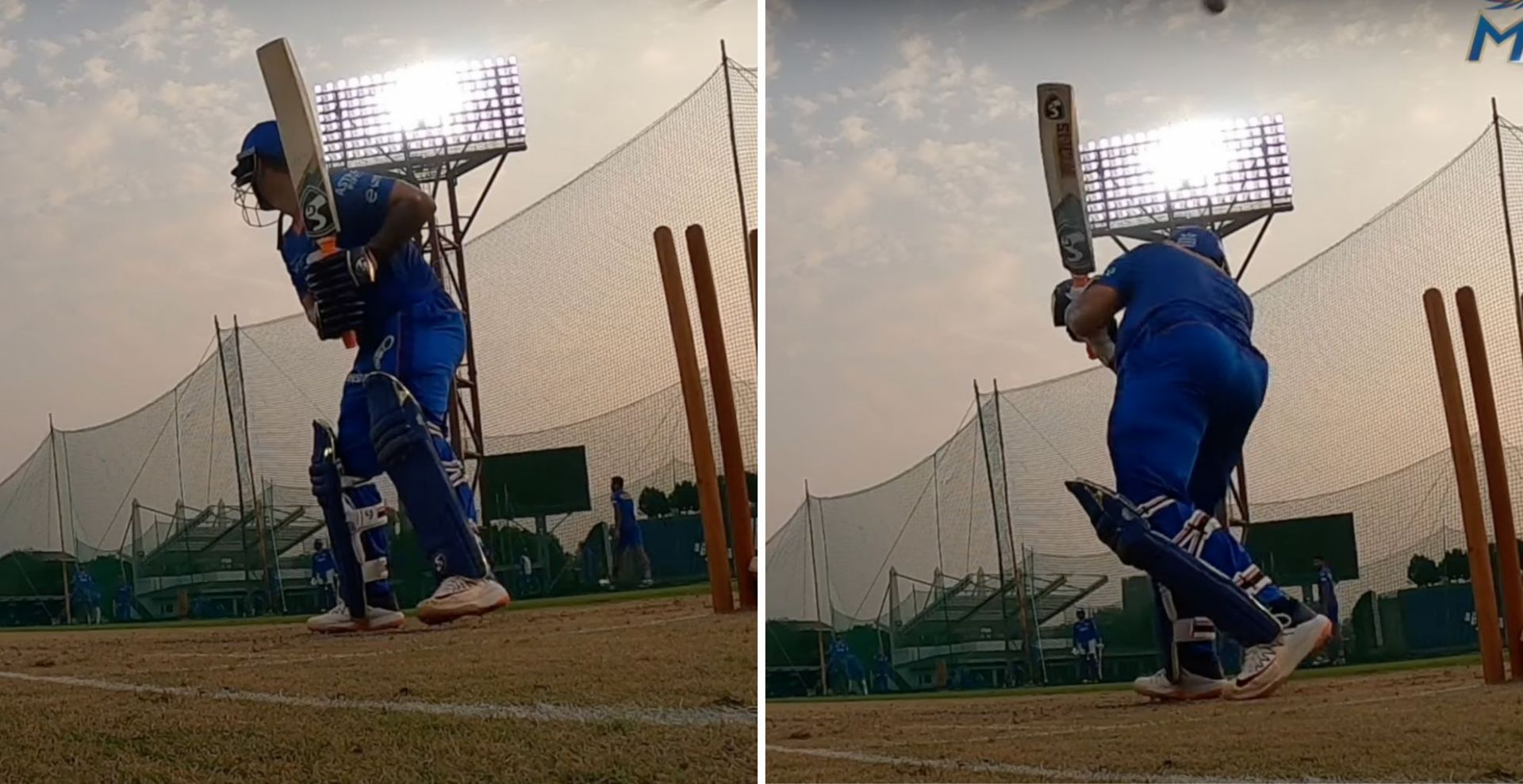 Ishan Kishan produces an outrageous shot in training (Credit: Twitter/MI)
