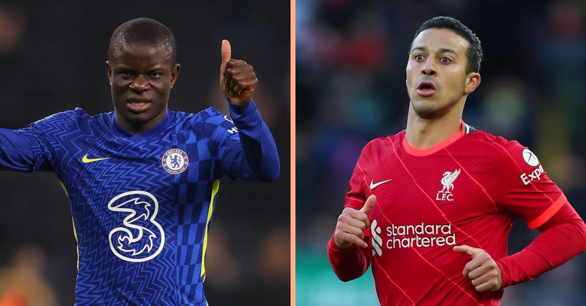 Chelsea&#039;s N&#039;Golo Kante and Liverpool&#039;s Thiago Alcantara