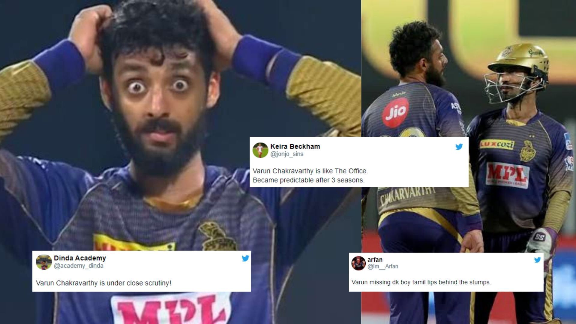 Fans feel Varun Chakravarthy hasn&#039;t been the same bowler since Dinesh Karthik left KKR. (P.C.:iplt20.com)