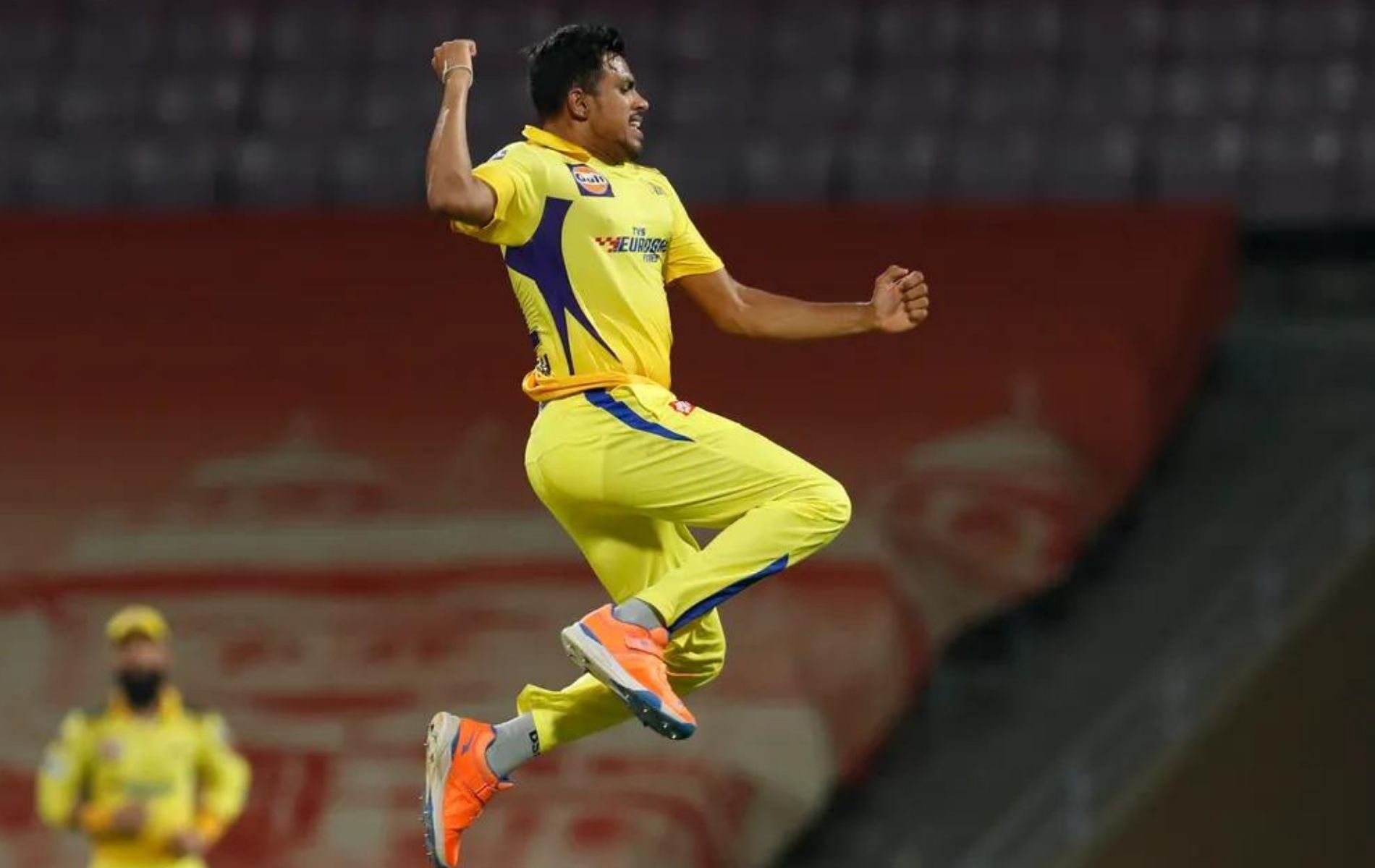 Maheesh Theekshana celebrates a wicket against RCB (Pic: IPLT20.com)