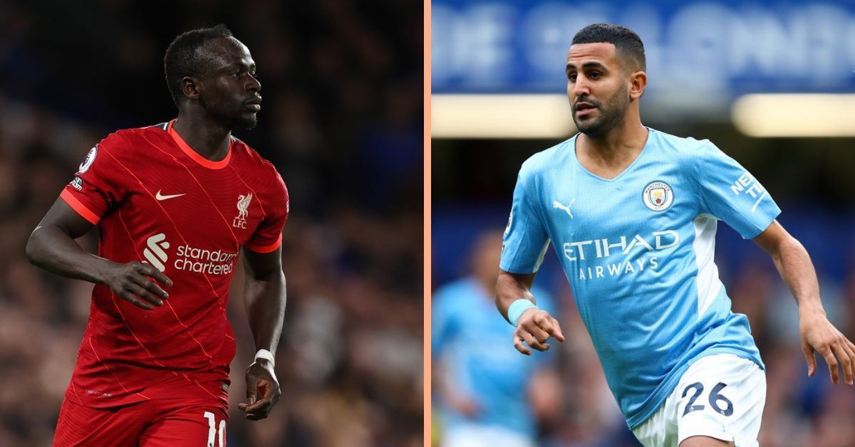 Liverpool&#039;s Sadio Mane and Manchester City&#039;s Riyad Mahrez