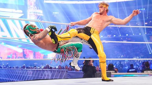 Logan Paul shared the ring with Rey Mysterio at WrestleMania