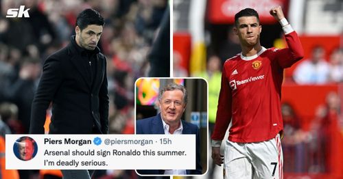 Piers Morgan wants Cristiano Ronaldo to play for Arsenal next season