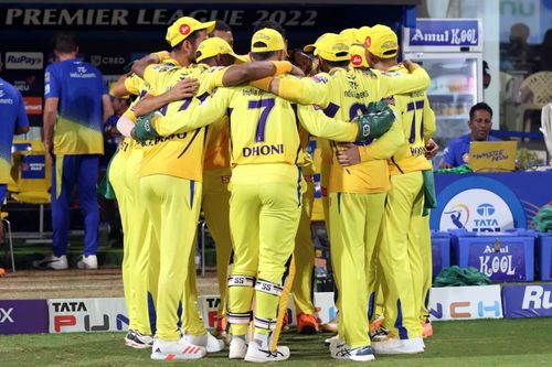 Chennai Super Kings during their match against Gujarat Titans. Pic: IPLT20.COM