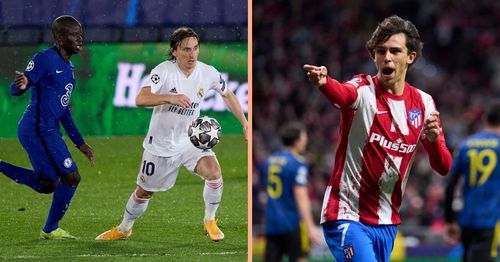 N'Golo Kante (left), Luka Modric (center) and Joao Felix (right)