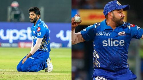 Jasprit Bumrah (L) and Rohit Sharma (P.C.:iplt20.com)