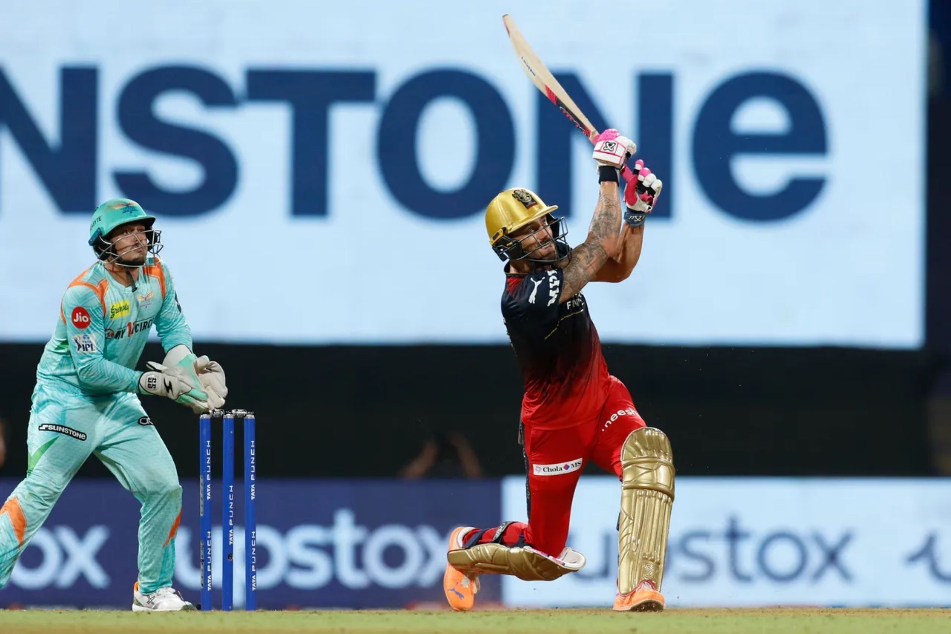 Faf du Plessis played a captain’s knock against LSG. Pic: IPLT20.COM