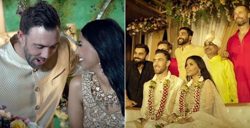 Bangalore cricketers celebrate Maxwell and Vini's wedding inside a bio-bubble (Credit: YouTube)