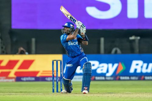 Suryakumar Yadav batting against Punjab. Pic: IPLT20.COM