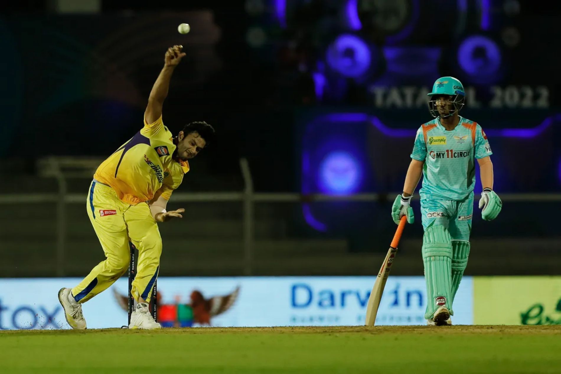 Shivam Dube conceded 25 runs in one over against LSG. Pic: IPLT20.COM