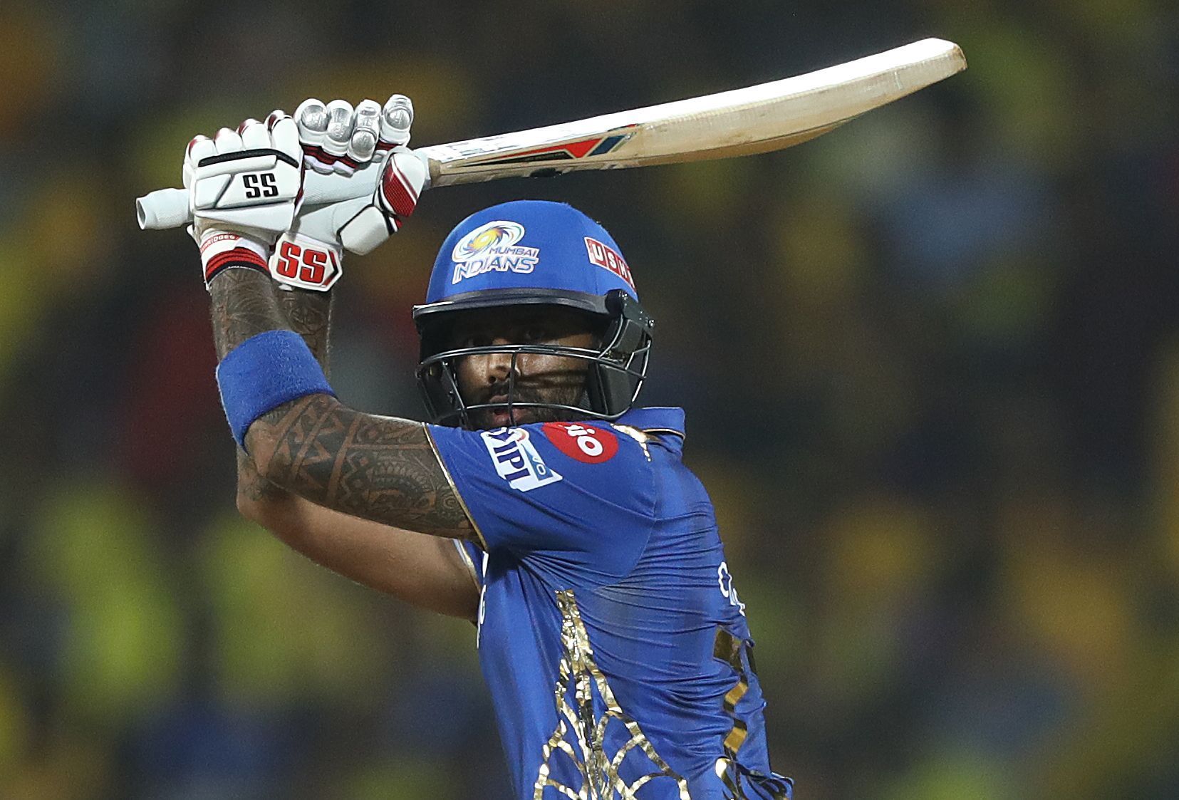 Suryakumar Yadav batting in the IPL. Pic: IPLT20.COM