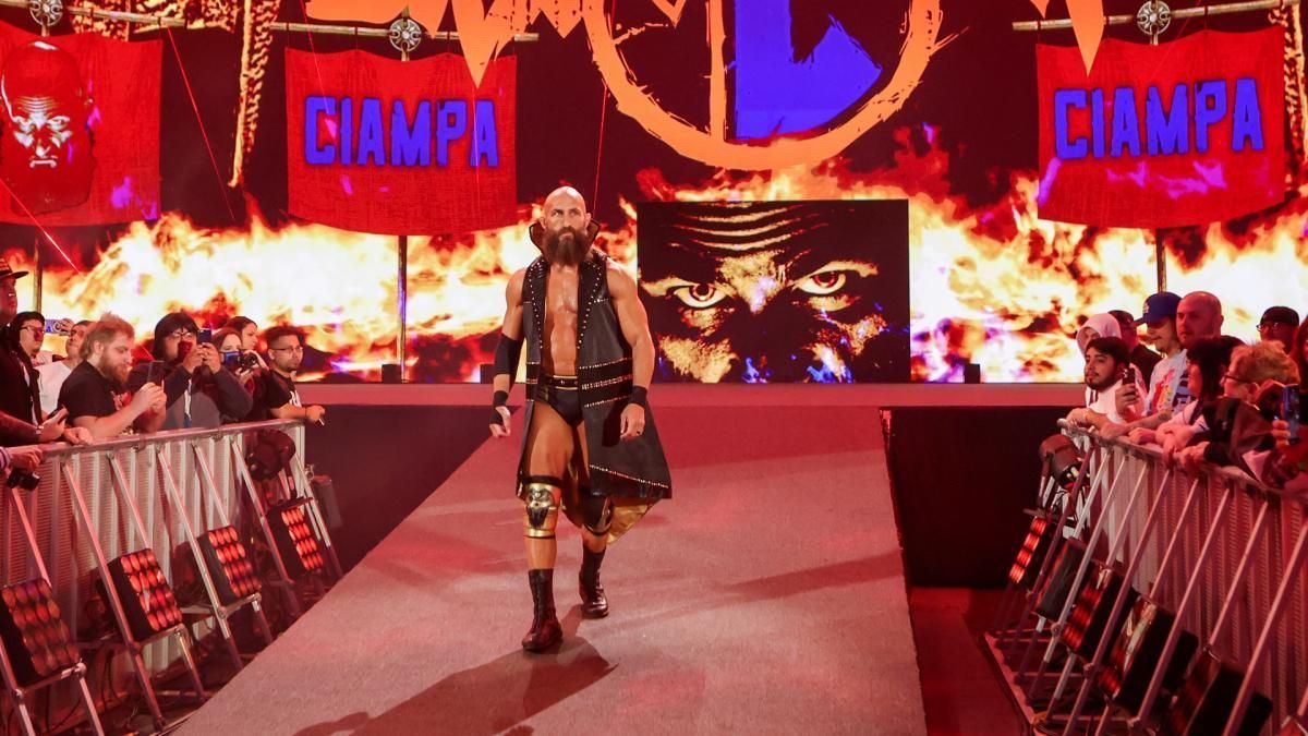 Tommaso Ciampa making his entrance at NXT Stand & Deliver