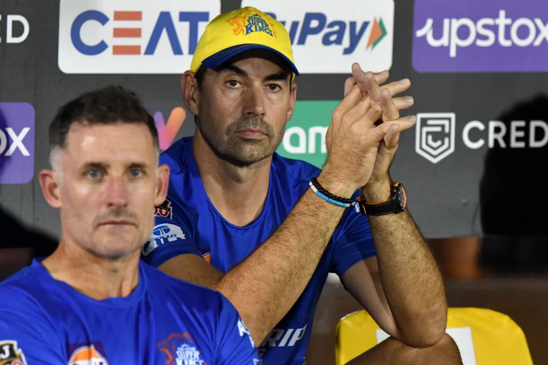 Stephen Fleming and Mike Hussey’s stoic expressions perfectly capture Chennai’s woes in the early games of IPL 2022. They would hope things change now that CSK have broken their four-game losing streak.