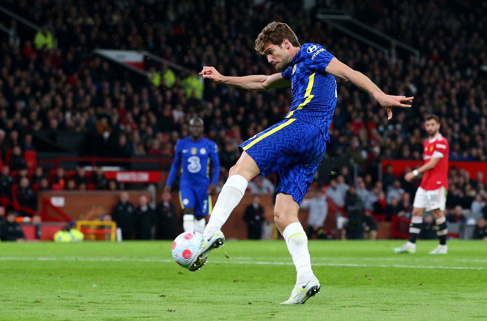 Marcos Alonso scored the opening goal of the game.
