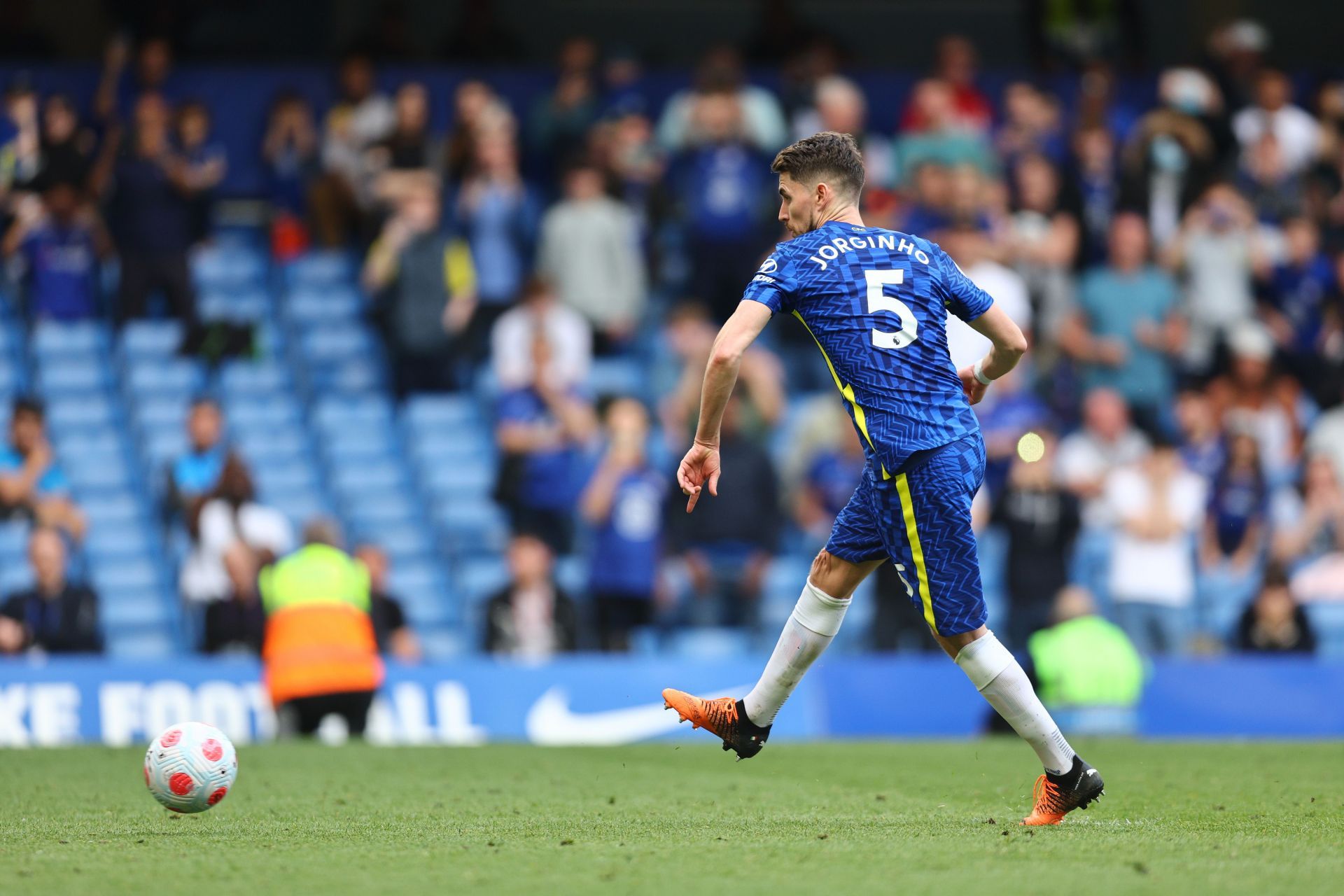 Jorginho in action against West Ham United