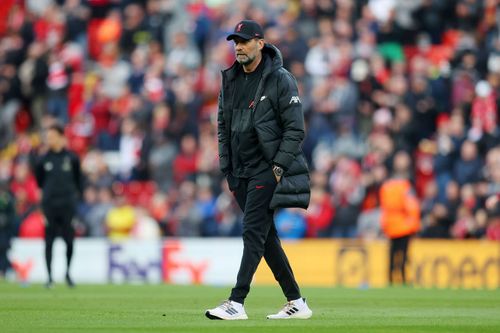 Liverpool boss Jurgen Klopp looks on